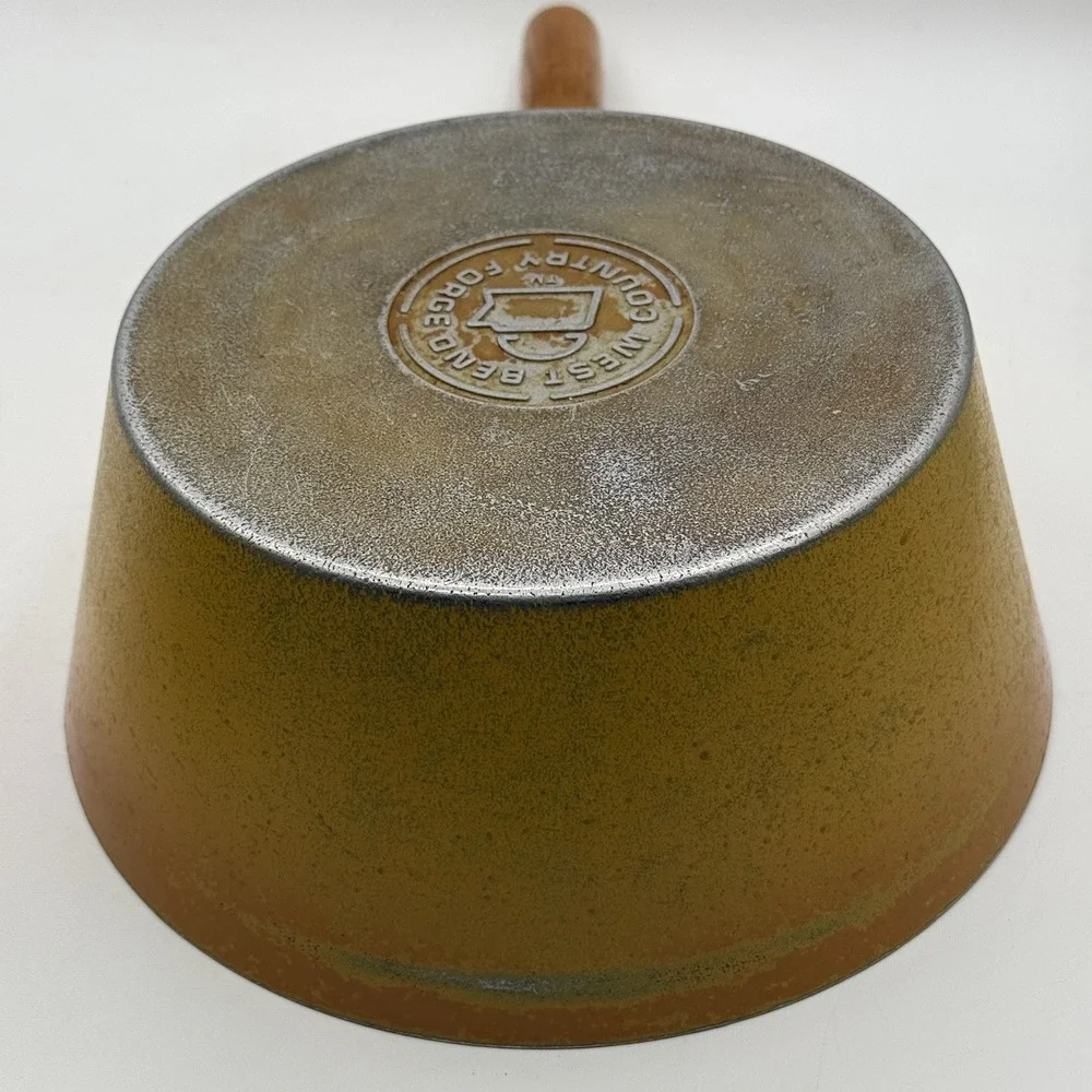 Vintage West Bend Country Forge Aluminum Harvest Orange 3 Qt Sauce Pan With Lid‎